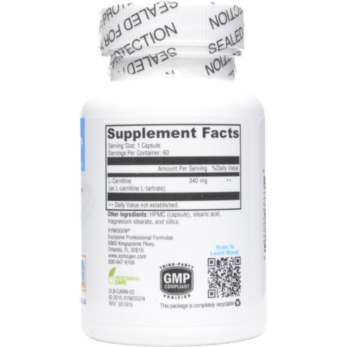 Xymogen, CarniteX 60 Capsules Supplement Facts