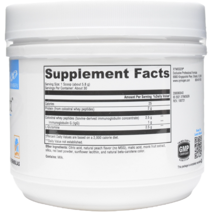 Xymogen, GI Protect 30 Servings Peach Sugar- & Stevia-Free Supplement Facts