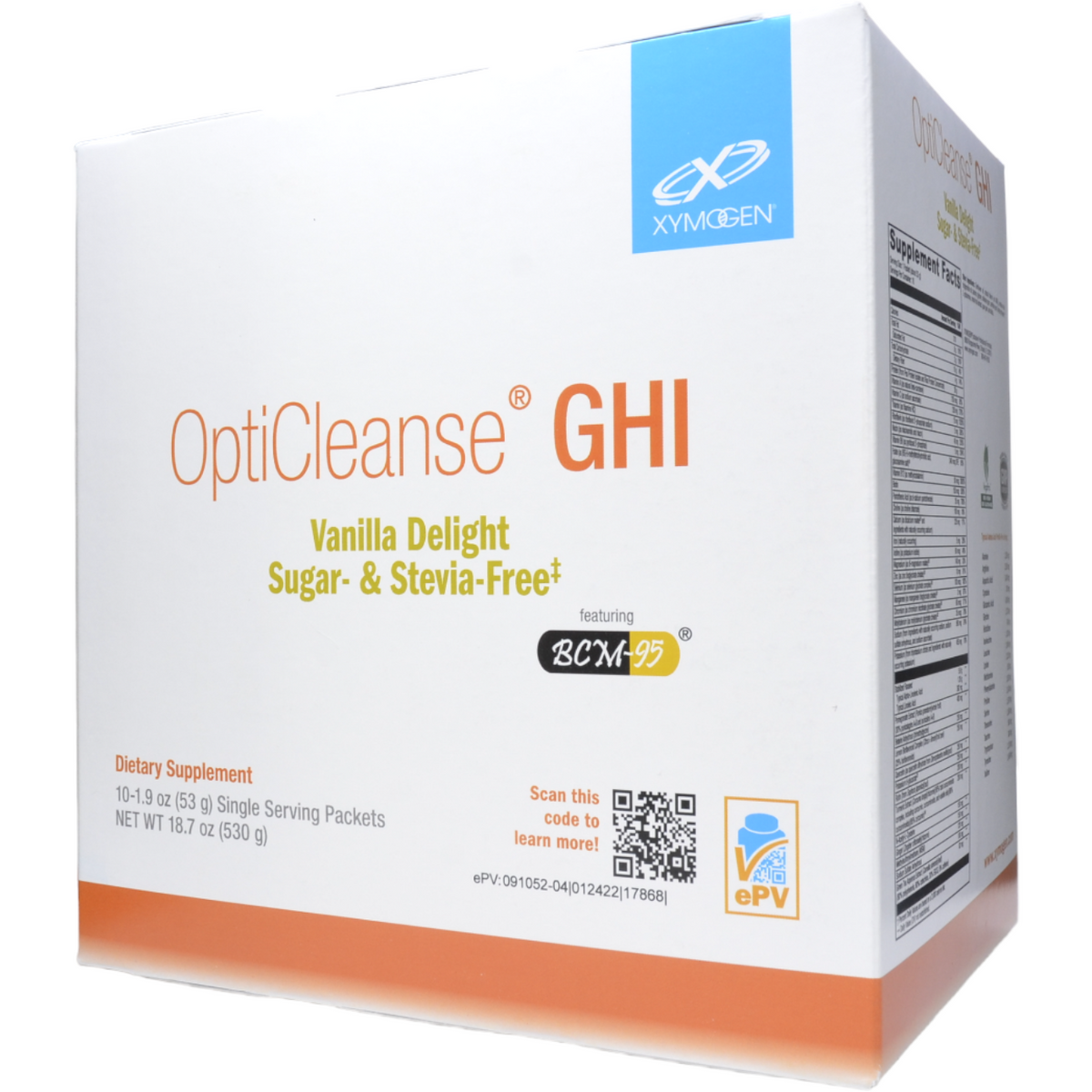 OptiCleanse GHI Vanilla Delight (Sugar&SteviaFree) Xymogen — Blue