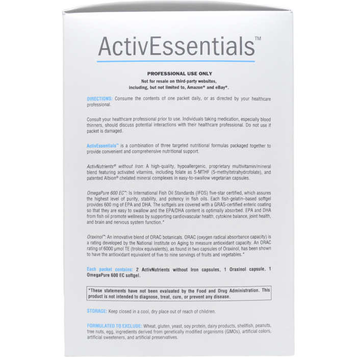 Xymogen, ActiveEssentials 60 Packets Suggested Use