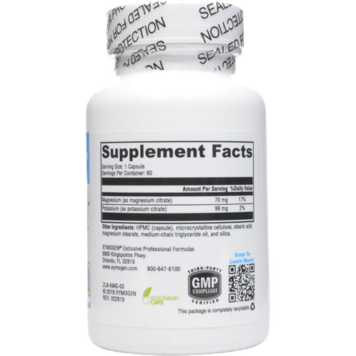 Xymogen, K-Mg Citrate 60 Capsules Supplement Facts