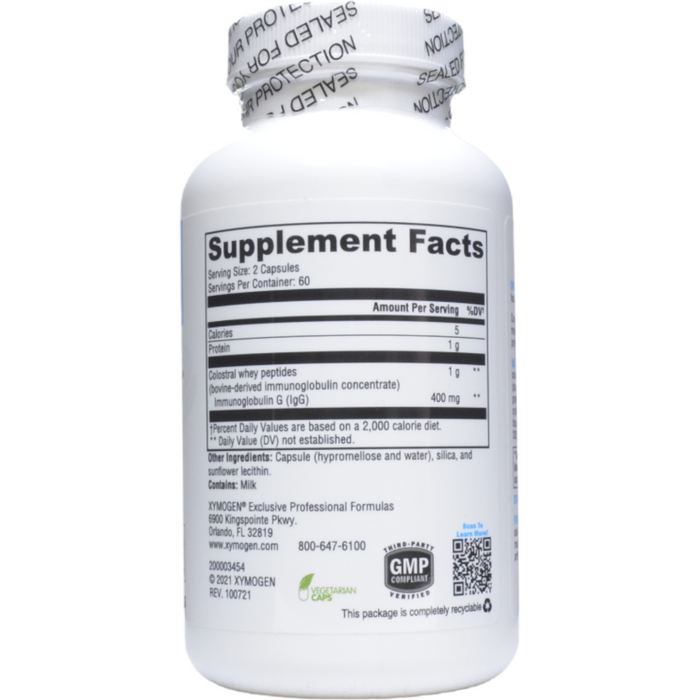 Xymogen, IgG 2000 CWP 120 Capsules Supplement Facts