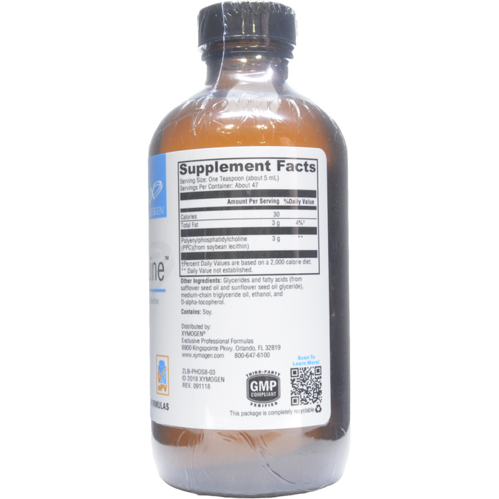 Supplement Facts PhosphaLine Liquid 8 oz.