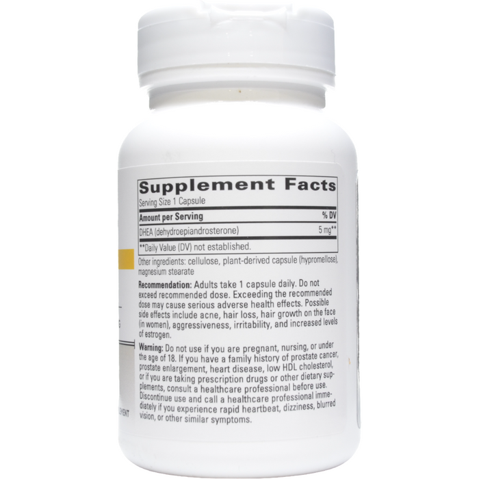 Supplement Facts DHEA 5 mg 60 caps