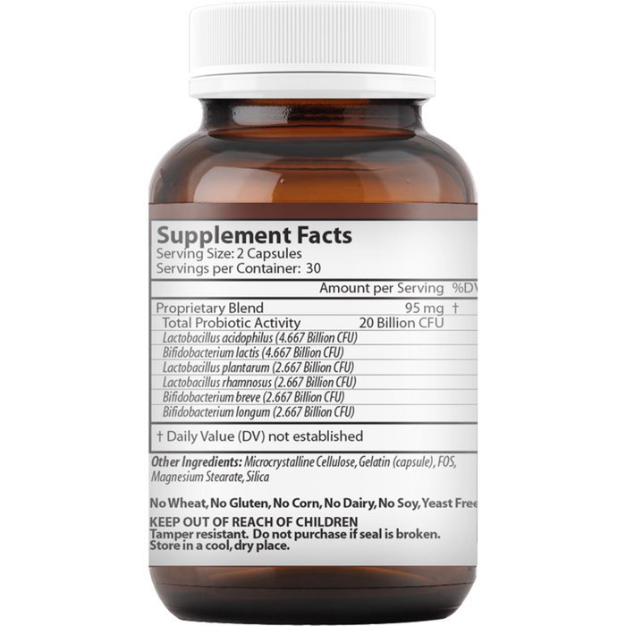 Vinco, ProBiotic Multi 60 caps Supplement Facts Label