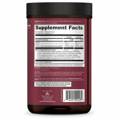 Ancient Nutrition, Multi Collagen Protein Beauty Within 9.74 oz. Supplement Facts