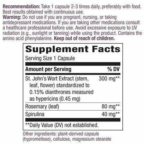 St. John's Wort 90 caps by Nature's Way Supplement Facts