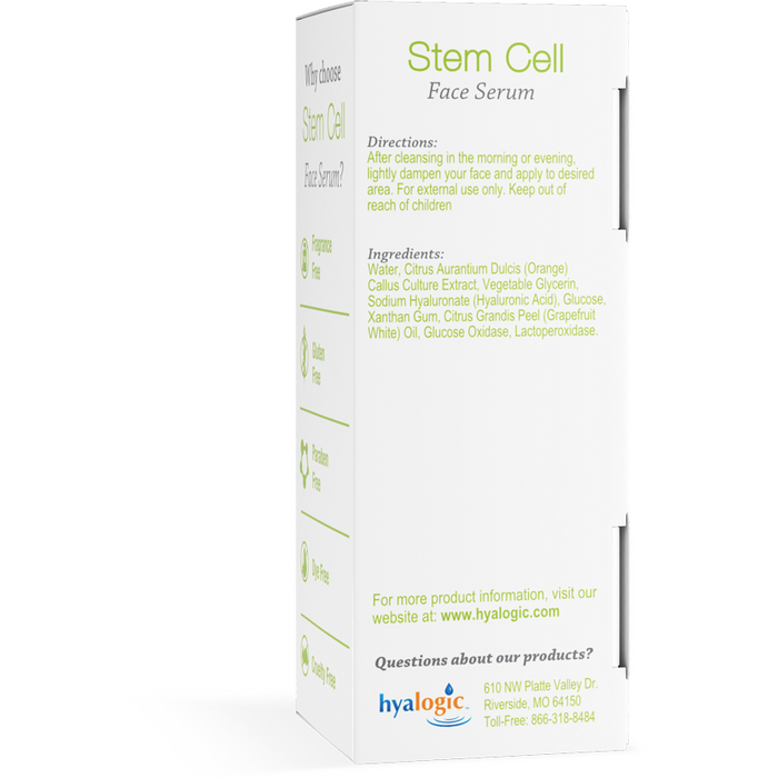 Hyalogic, Stem Cell Face Serum 0.47 fl oz Label