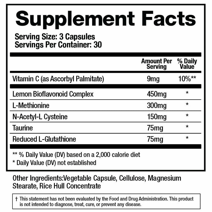 BioMatrix, Support Liver 90 Capsules Supplement Facts Label