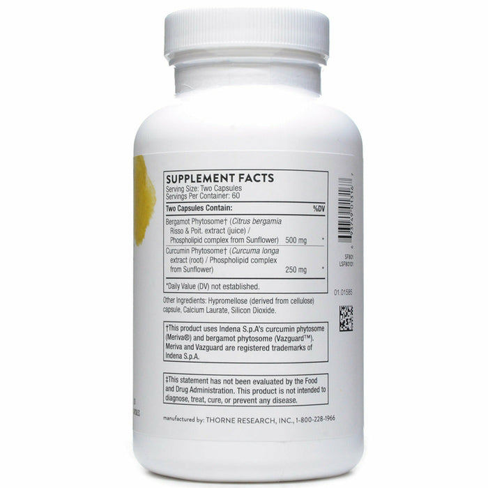 Metabolic Health 120 caps by Thorne Research Supplement Facts Label