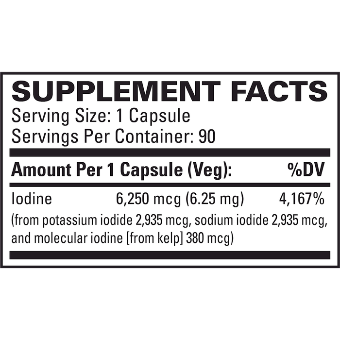 Tri Iodine  6.25 mg 90 caps by EuroMedica