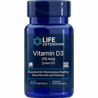 Life Extension, Vitamin D3 7000 IU 60 softgels