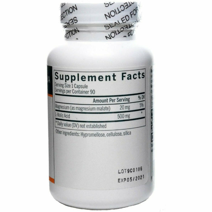 Malic Acid 500 mg 90 vcaps by Seroyal Genestra Supplement Facts