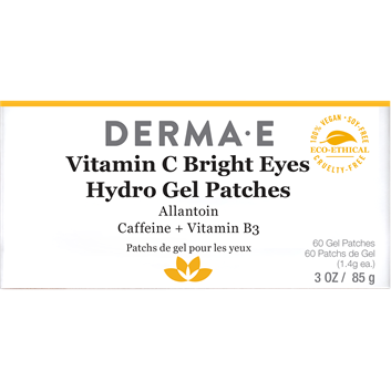 DermaE Natural Bodycare, Vitamin C Bright Eye Gel Pads 3 oz