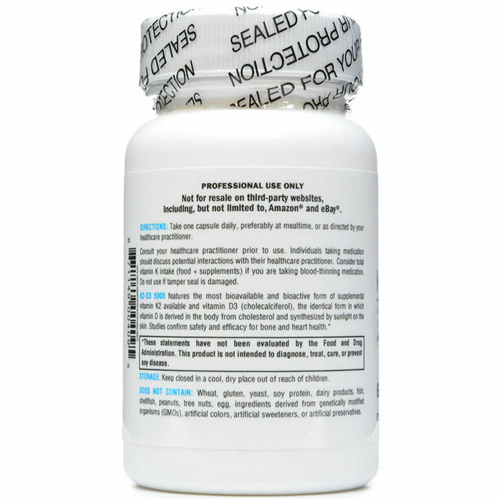 K2-D3 5000 60 caps by Xymogen Supplement Facts Label