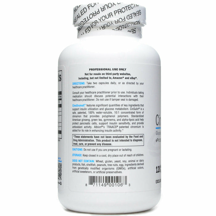 CinnDromeX 120 Capsules by Xymogen Information Label
