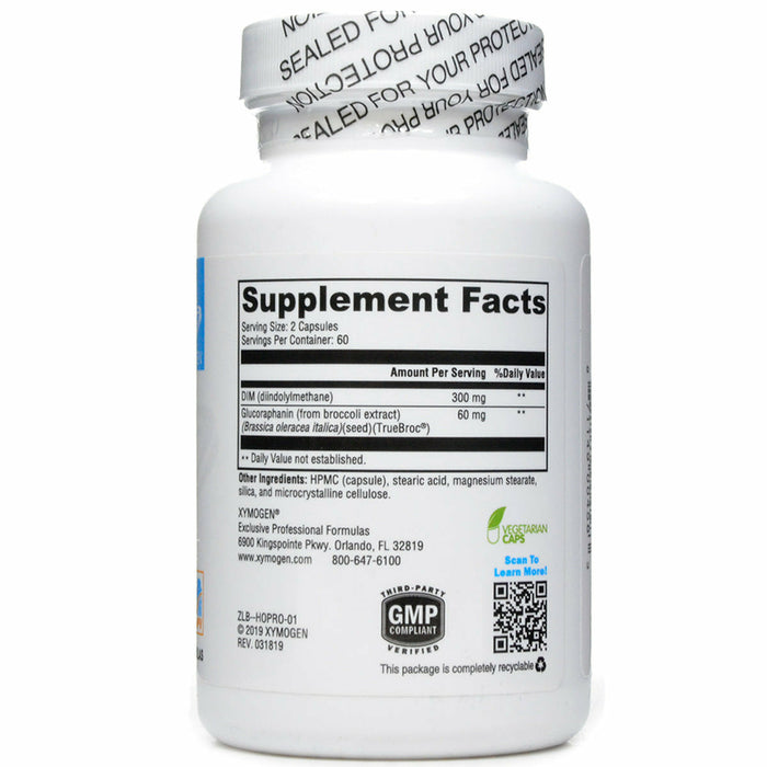 Hormone Protect 120 Capsules by Xymogen Supplement Facts Label