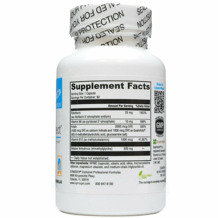 Methyl Protect 60 caps by Xymogen Supplement Facts Label