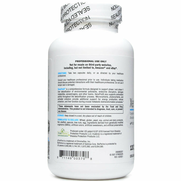 XenoProtX 120 Capsules by Xymogen Information Label