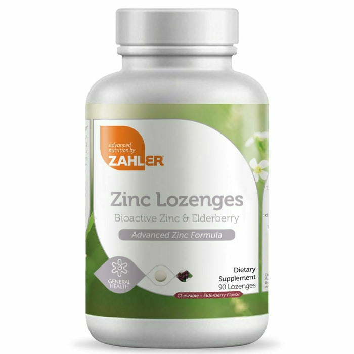 Advanced Nutrition by Zahler, Zinc + Elderberry 90 Lozenges