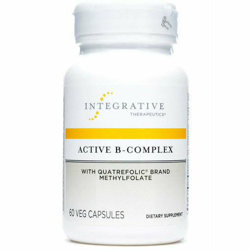 A bottle of Integrative Therapeutics Active B-Complex dietary supplement with 60 veg capsules.