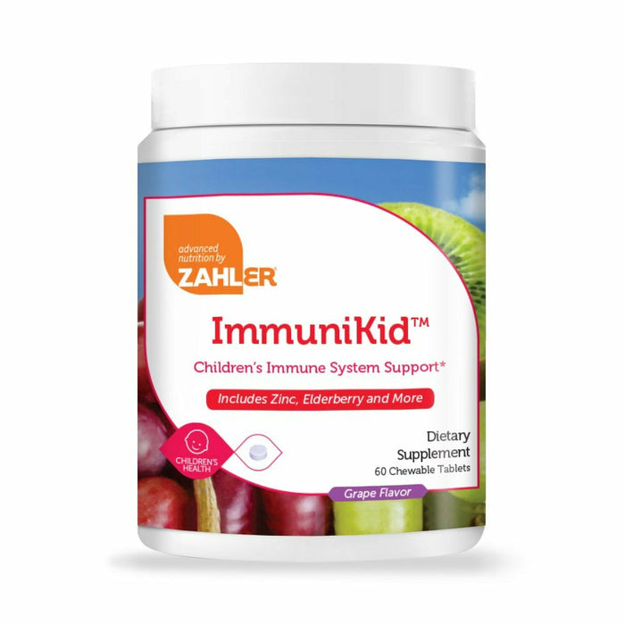 Advanced Nutrition by Zahler ImmuniKid, 60 chewable tablets, front of jar