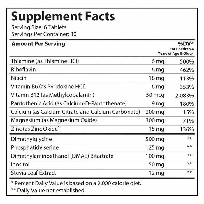 Advanced Nutrition by Zahler KidsActive 180 chewable tablets supplement facts label