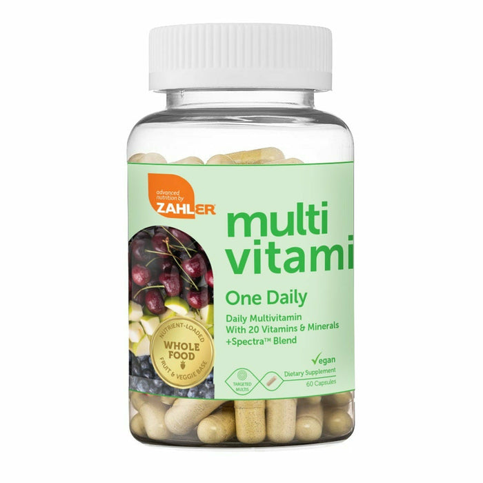 Advanced Nutrition by Zahler Multivitamin One Daily, 60 capsules, front of bottle