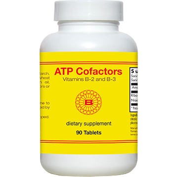 Allergy Research Group ATP Cofactors, 90 tablets, front of bottle, Optimox packaging