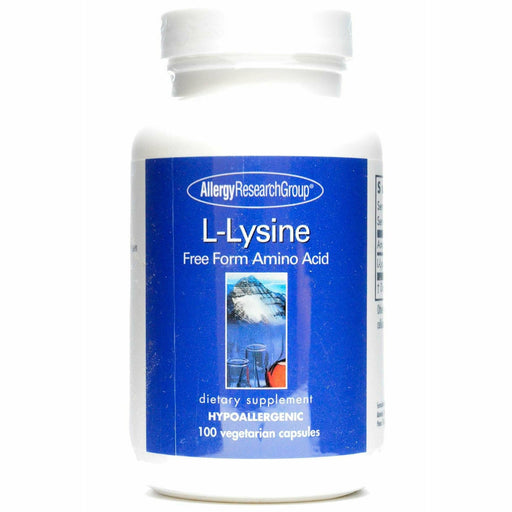 Allergy Research Group L-Lysine 500 mg, 100 capsules, front of bottle