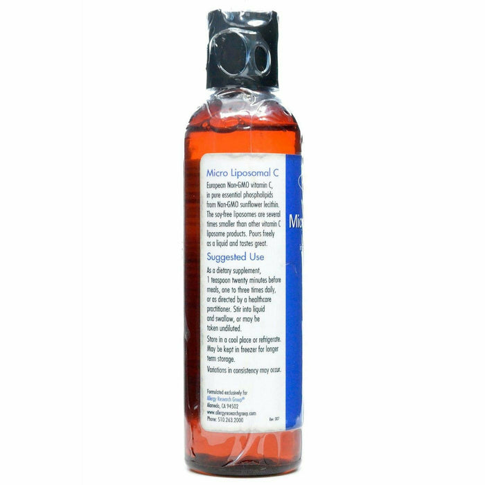 Allergy Research Group Micro Liposomal C 4 oz suggested use label