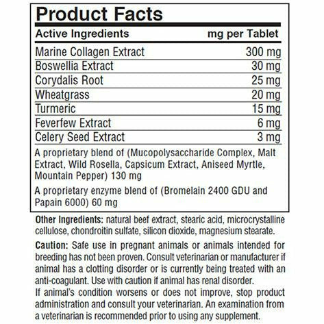 American BioSciences DGP 60 chewable tablets product facts label