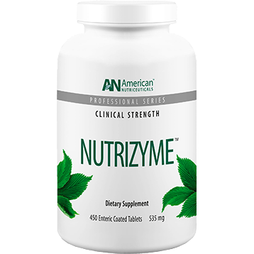 American Nutriceuticals Nutrizyme 335 mg, 450 enteric-coated tablets, front of bottle
