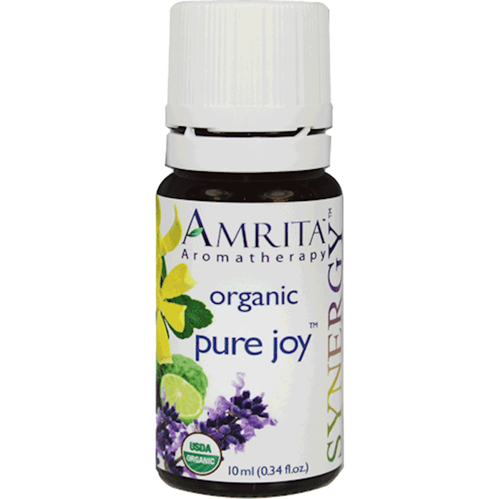 Amrita Aromatherapy Pure Joy Essential Oil Blend, 10 ml, front of bottle