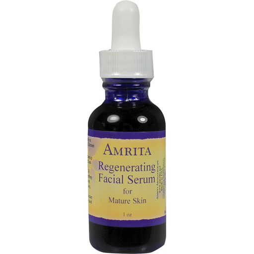 Amrita Aromatherapy Regenerating Facial Serum, 1 fl oz, front of dropper bottle