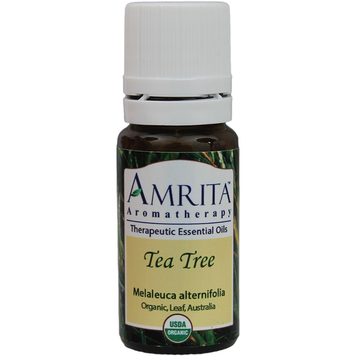 Amrita Aromatherapy Tea Tree Essential Oil, Organic, 10 ml, front of bottle