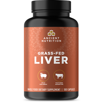 Ancient Nutrition Ancient Glandulars - Liver, 180 capsules, front of bottle