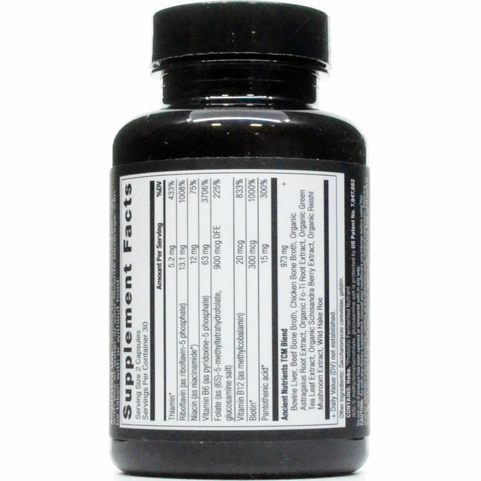 B Complex 60 capsules by Ancient Nutrition, Supplement Facts label
