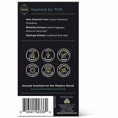 Ancient Nutrition Magnesium 90 capsules label information panel