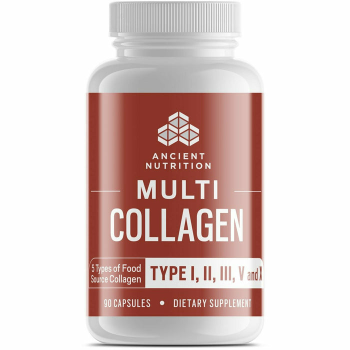 Ancient Nutrition Multi Collagen Protein, 90 capsules, front of bottle