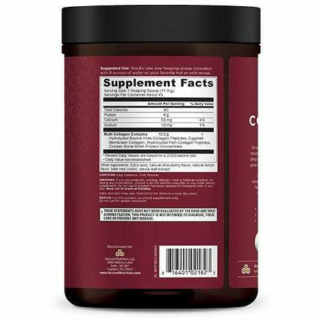 Ancient Nutrition Multi Collagen Protein Strawberry Lemonade 45 servings supplement facts label