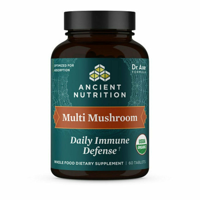 Ancient Nutrition Multi Mushroom, 60 tablets, front of bottle