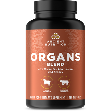 Ancient Nutrition Organs Blend, 180 capsules, front of bottle