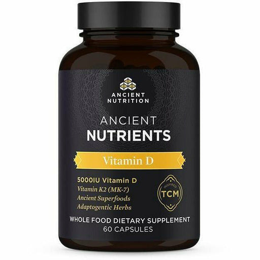 Ancient Nutrition Vitamin D 5000 IU, 60 capsules, front of bottle