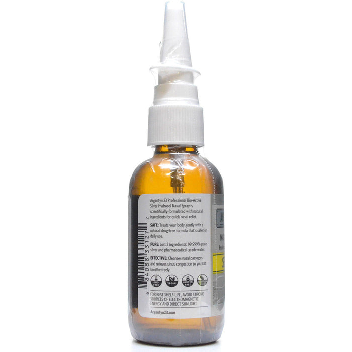 Argentyn 23 Professional Bio-Active Silver Hydrosol Sinus Relief Nasal Spray 2 fl oz description label