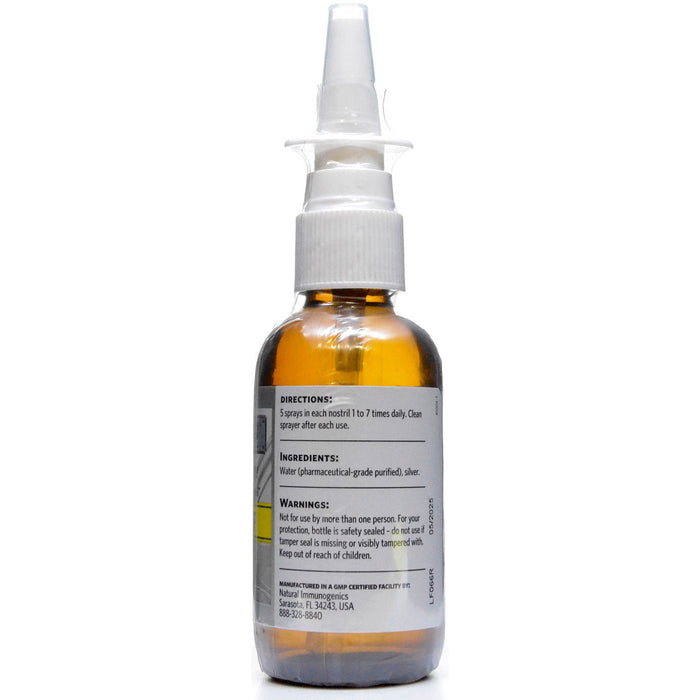 Argentyn 23 Professional Bio-Active Silver Hydrosol Sinus Relief Nasal Spray 2 fl oz ingredients label