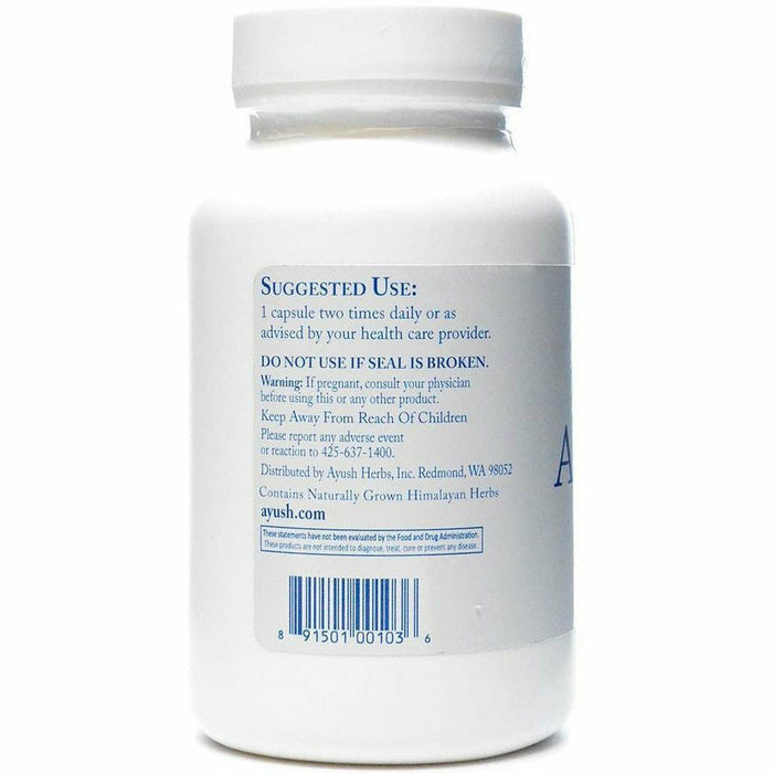 Ayush Herbs Arjuna-Heart 90 veg capsules suggested use label