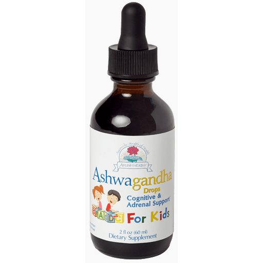 Ayush Herbs Ashwagandha for Kids Drops, 2 fl oz, front of bottle