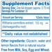 Ayush Herbs Ashwagandha for Kids Drops 2 fl oz supplement facts label