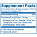 Ayush Herbs Bacopa Plus Drops 2 fl oz supplement facts label